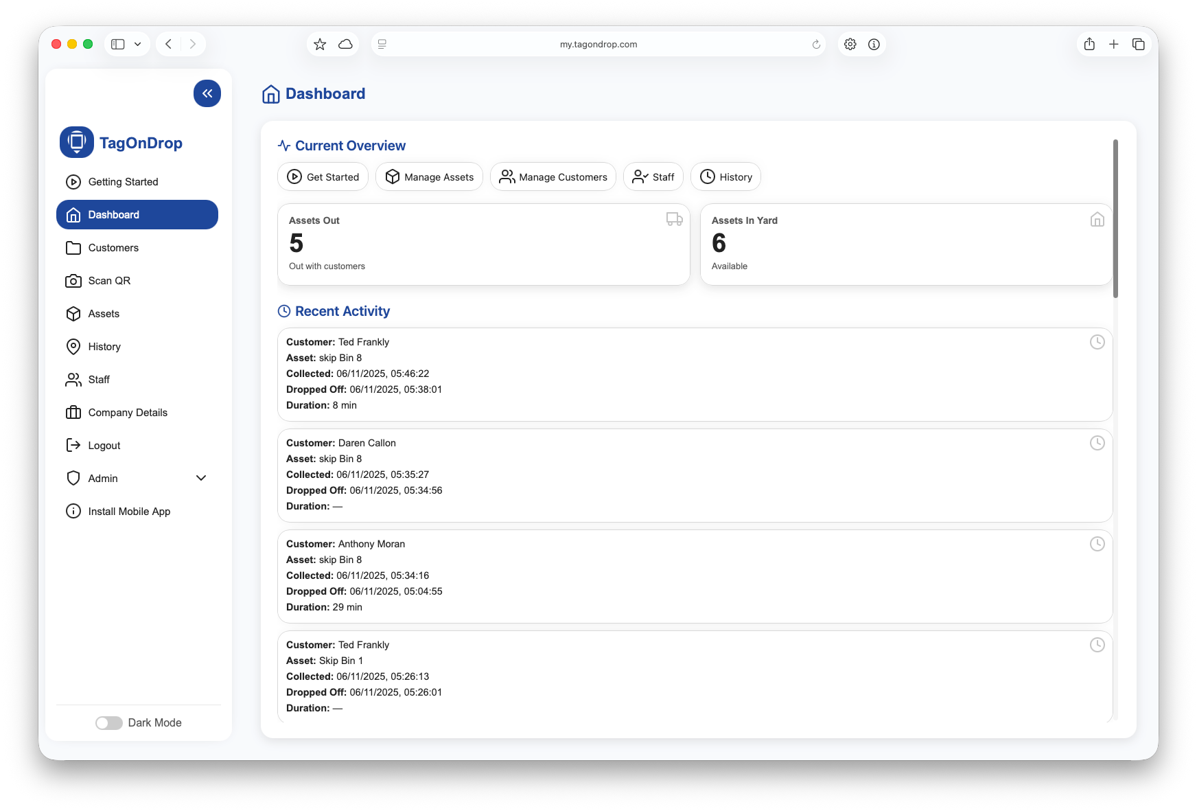 HoogaWizz scheduling desktop view
